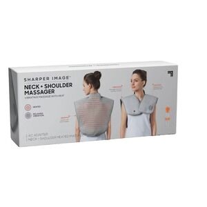 Sharper Image Neck Shoulder Massager Vibrating Massage with Heat Neck Pain New